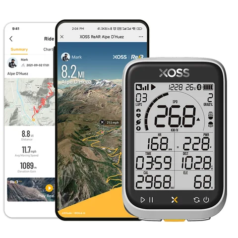 Велокомпьютер XOSS G3/G3+ GPS с Bluetooth и поддержкой Strava — фото товара