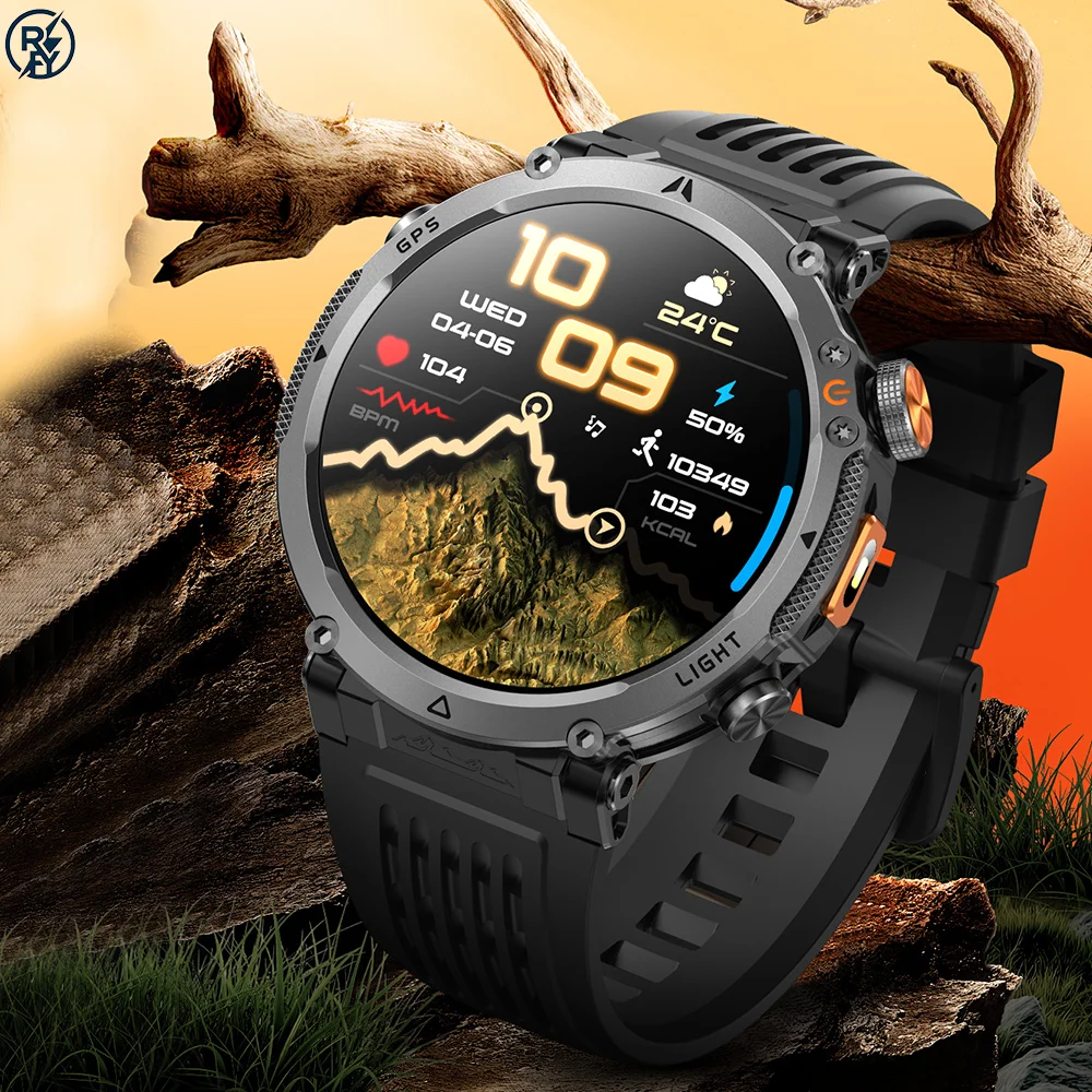 Ht42 Smart Watch Gps Movement Tracking Bluetooth Calling Watch Altitude Barometric Pressure Compass Flashlight