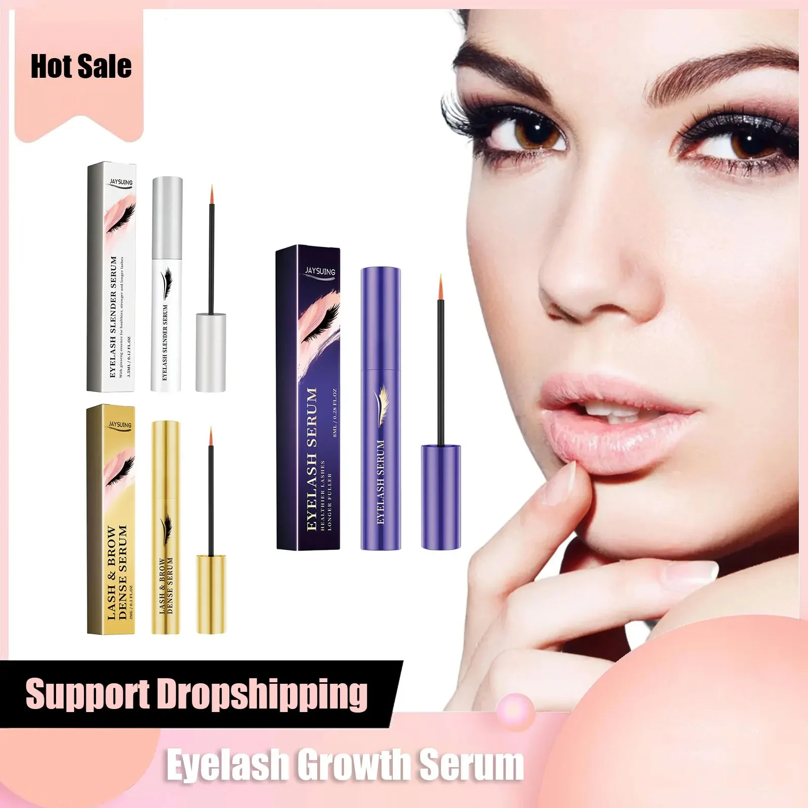 Wimpergroei Serum Natuurlijke Krullen Krachtige Make-up Verlenging Dikkere Wimpers Enhancer Langere Blijvende Wenkbrauw Wimper Vloeistof
