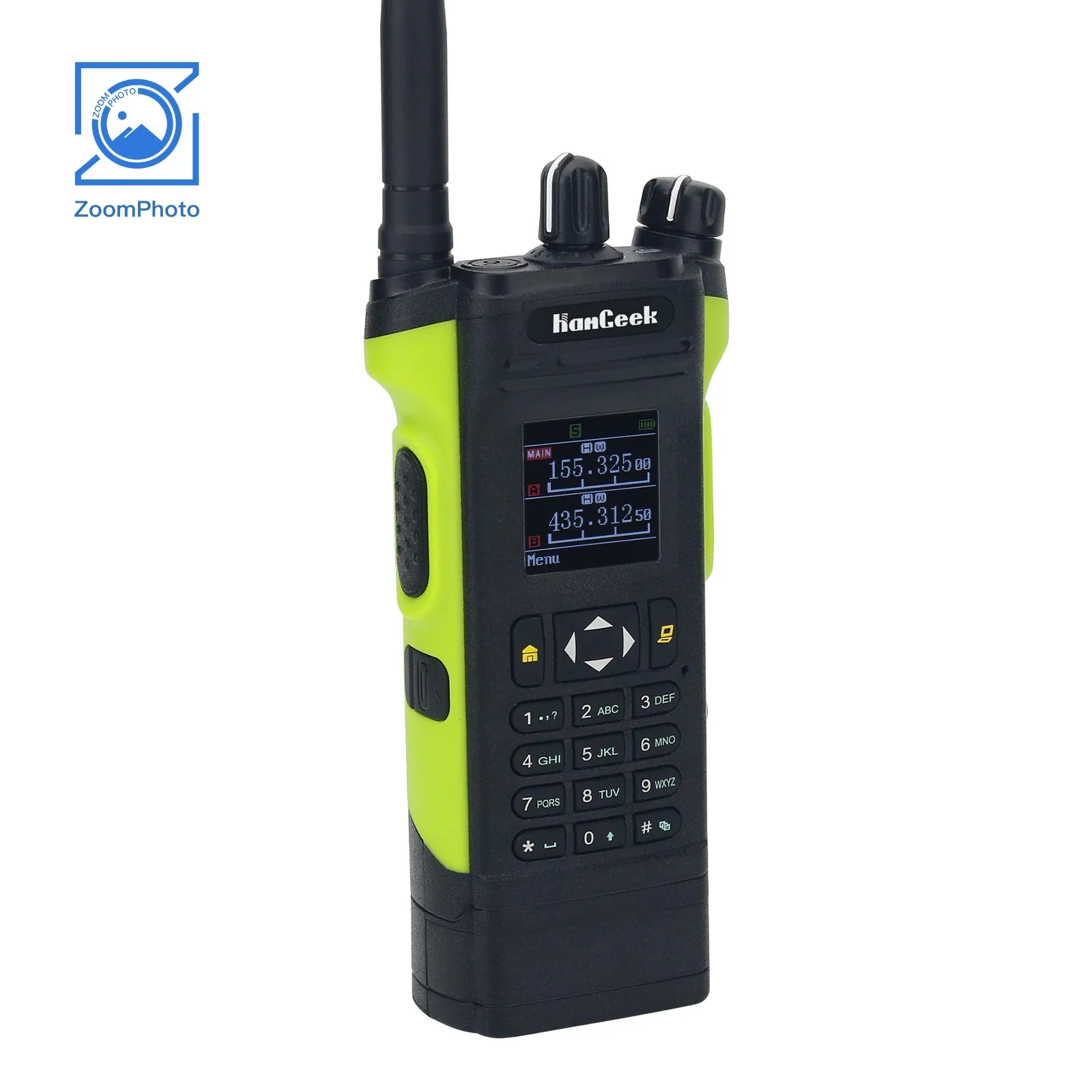 HAMGEEK APX-8000 12W Dual Band Radio VHF UHF Handheld Transceiver Dual PTT w/ Handheld Microphone