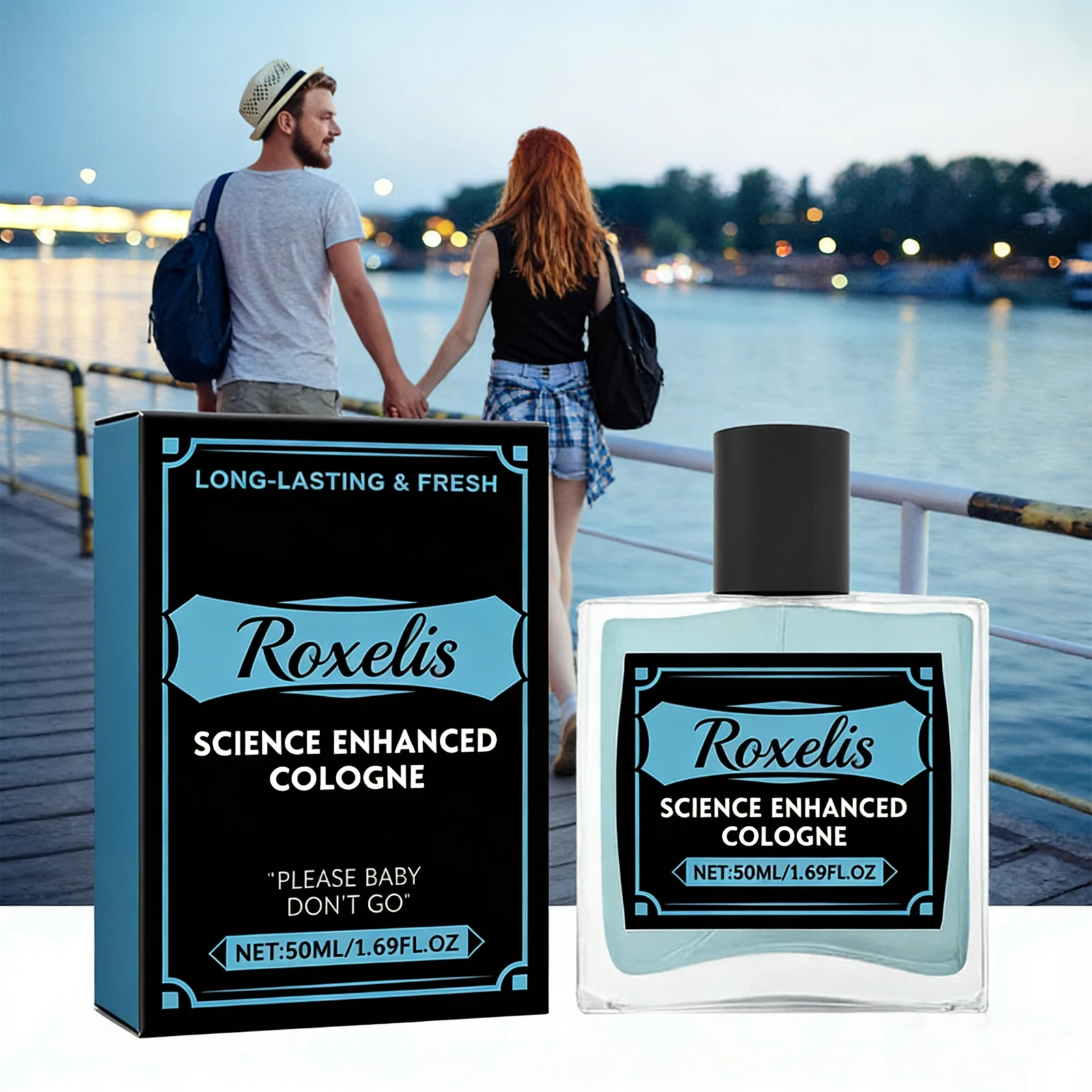 

Roxelis 50ml Cologne Perfume Mist Men Long Lasting Gentleman Charming Scent Confidence Dating Flirting Glamour Men Perfume