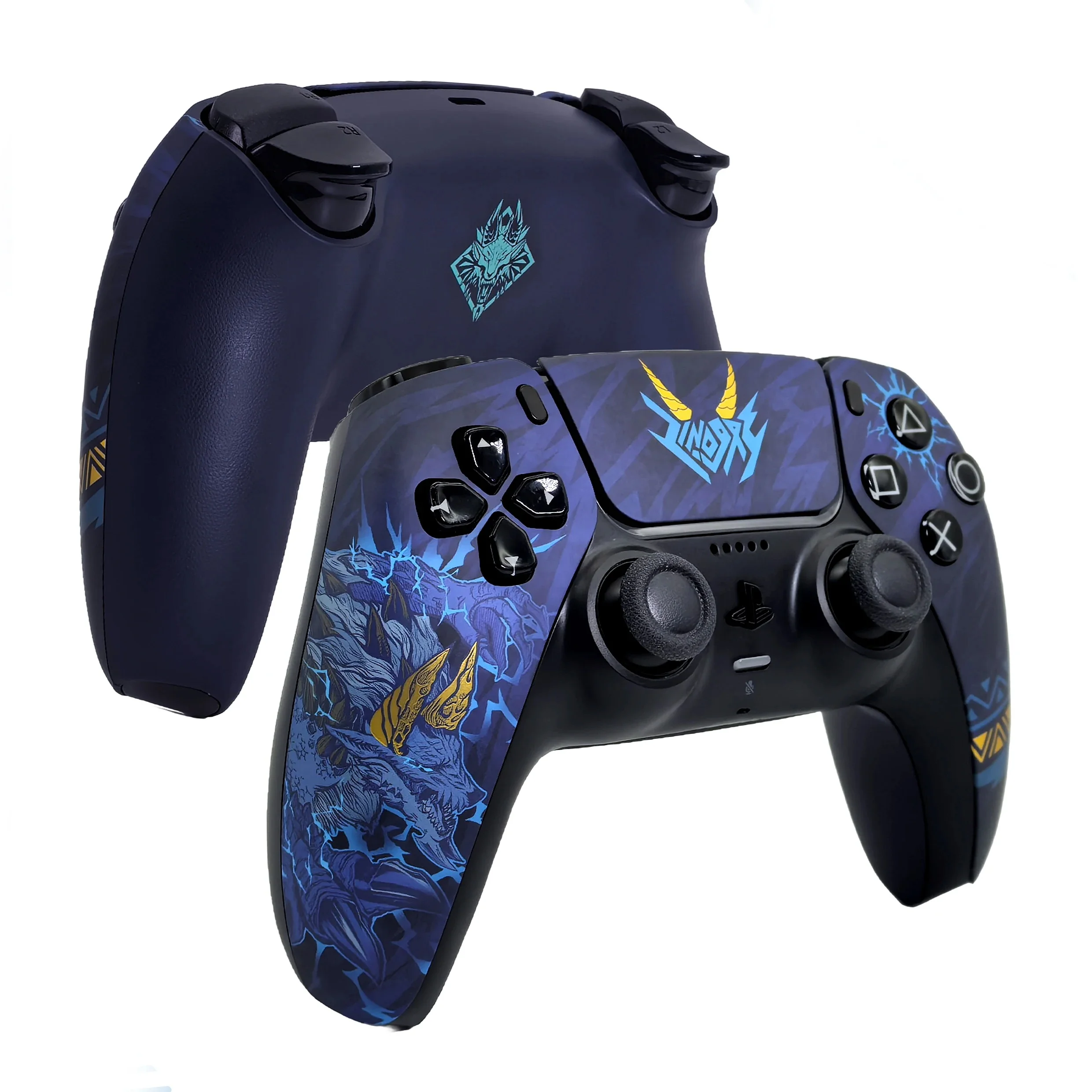 Couvercle de plaque frontale de coque de contrôleur PS5 d'estampage de feuille MH avec pavé tactile pour contrôleur DualSense, remplacement pour BDM-010 à 050