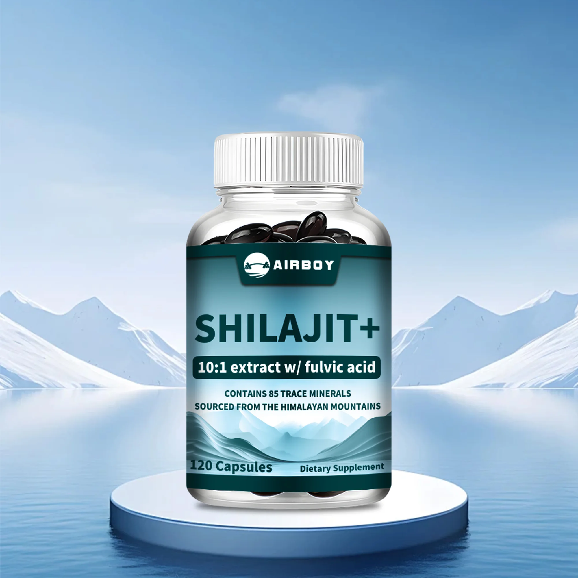 Shilajit - Improves Memory and Energy, Promotes Hormonal Balance - Rich in Fulvic Acid and Trace Minerals - 120 Capsules