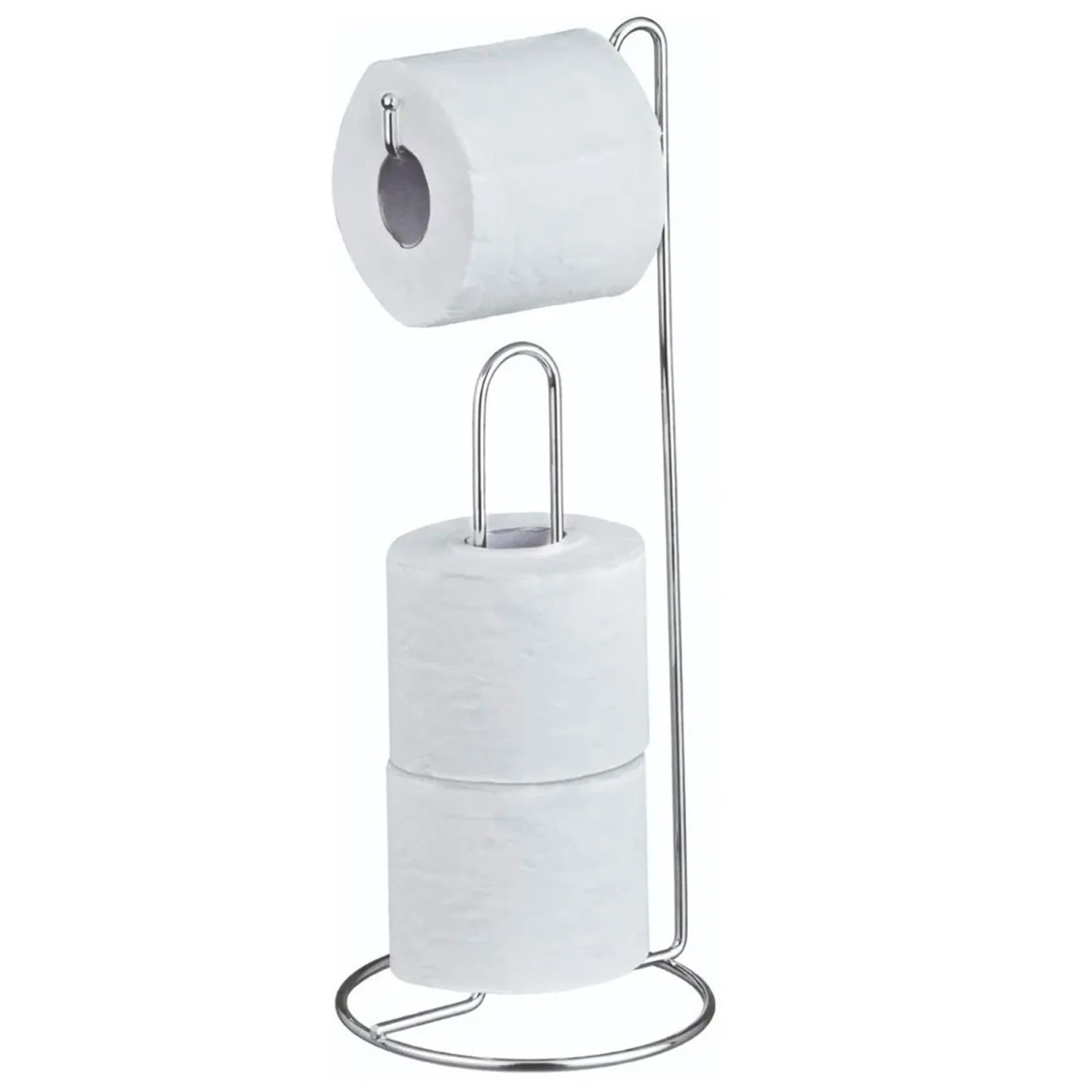 Suporte toilet roll floor Chrome capacity 3 Rolos Acessórios and Suportes for bathroom Home & Office