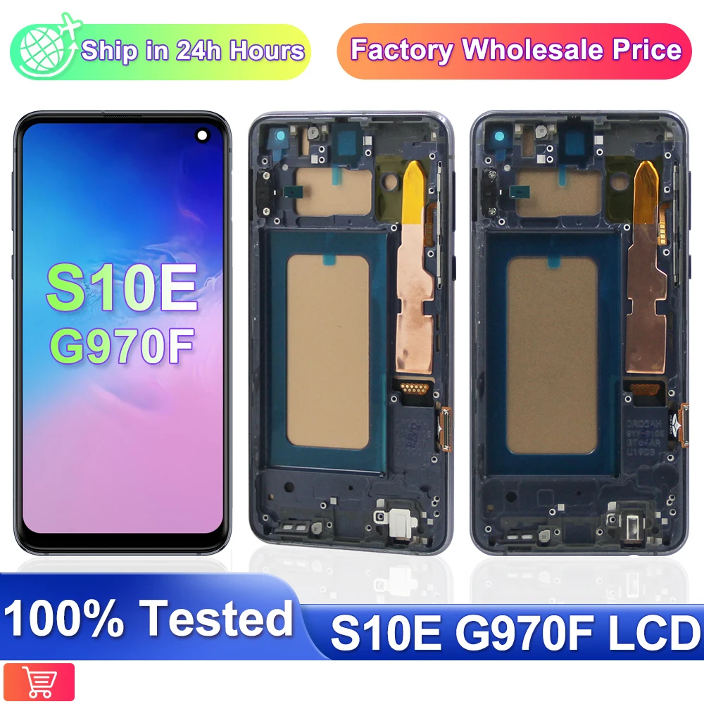 

TFT ORI S10E Screen, For Samsung Galaxy S10e LCD Display G970 G970F Touch Digitizer screen Replacement +Frame For samsung s10 e