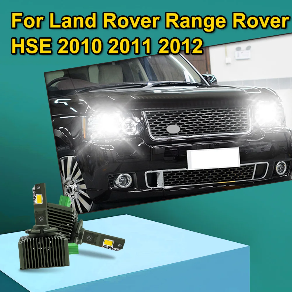 2x LED Headlights Canbus 30000LM D3S D3R 1:1 HID Size Bulbs For Land Rover Range Rover HSE 2010 2011 2012 Two-sided CSP Lamps
