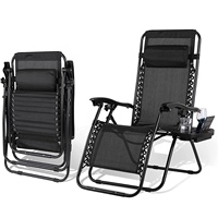 Sun Lounger Camping Chair Outdoor Garden Folding Deck Chair With Cup Holder For Garden Camping Loading 140kg