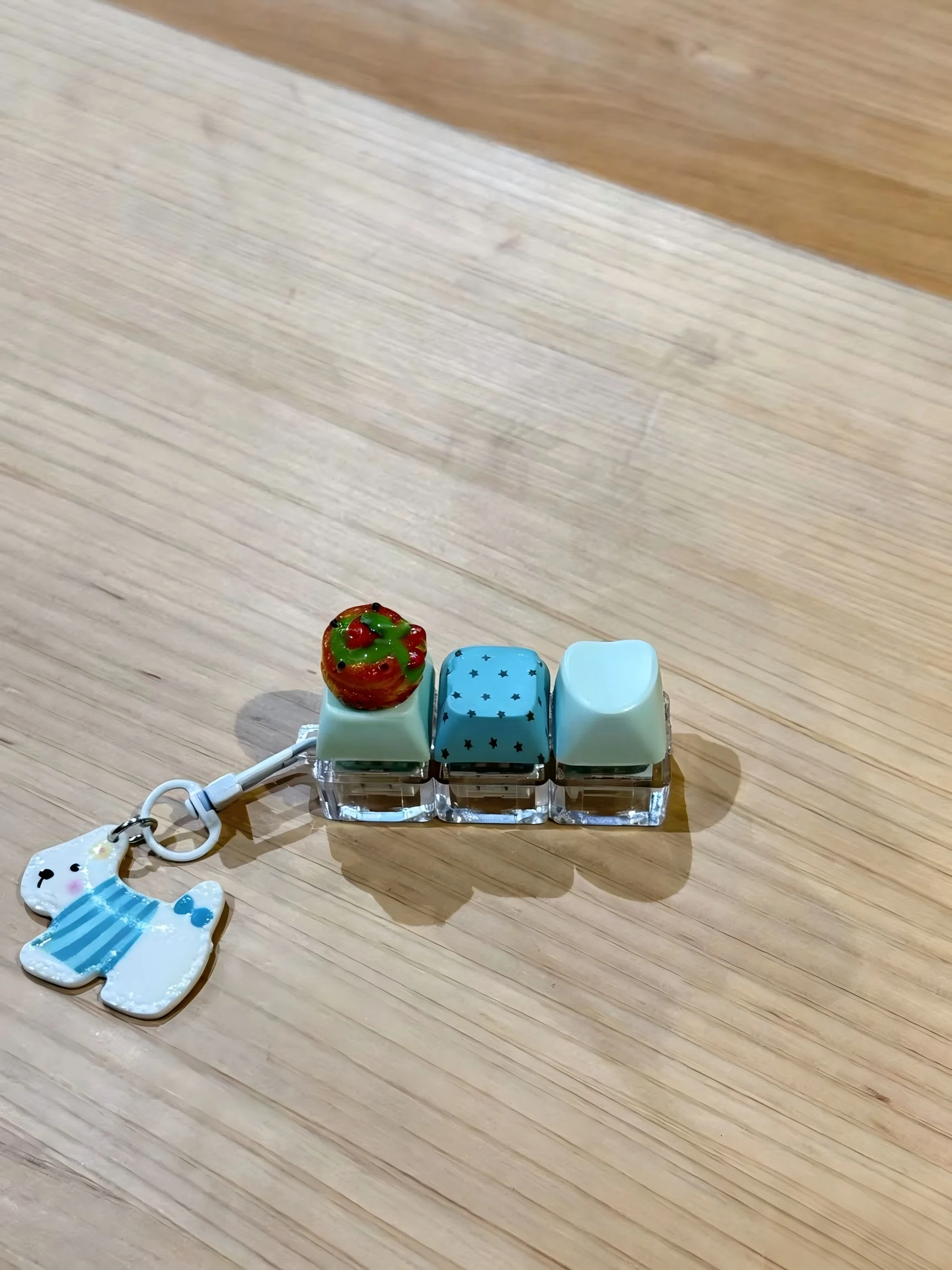 Dessert Cake Fidget Keychain, - Keyboard Switch Tester ulasan dan harga