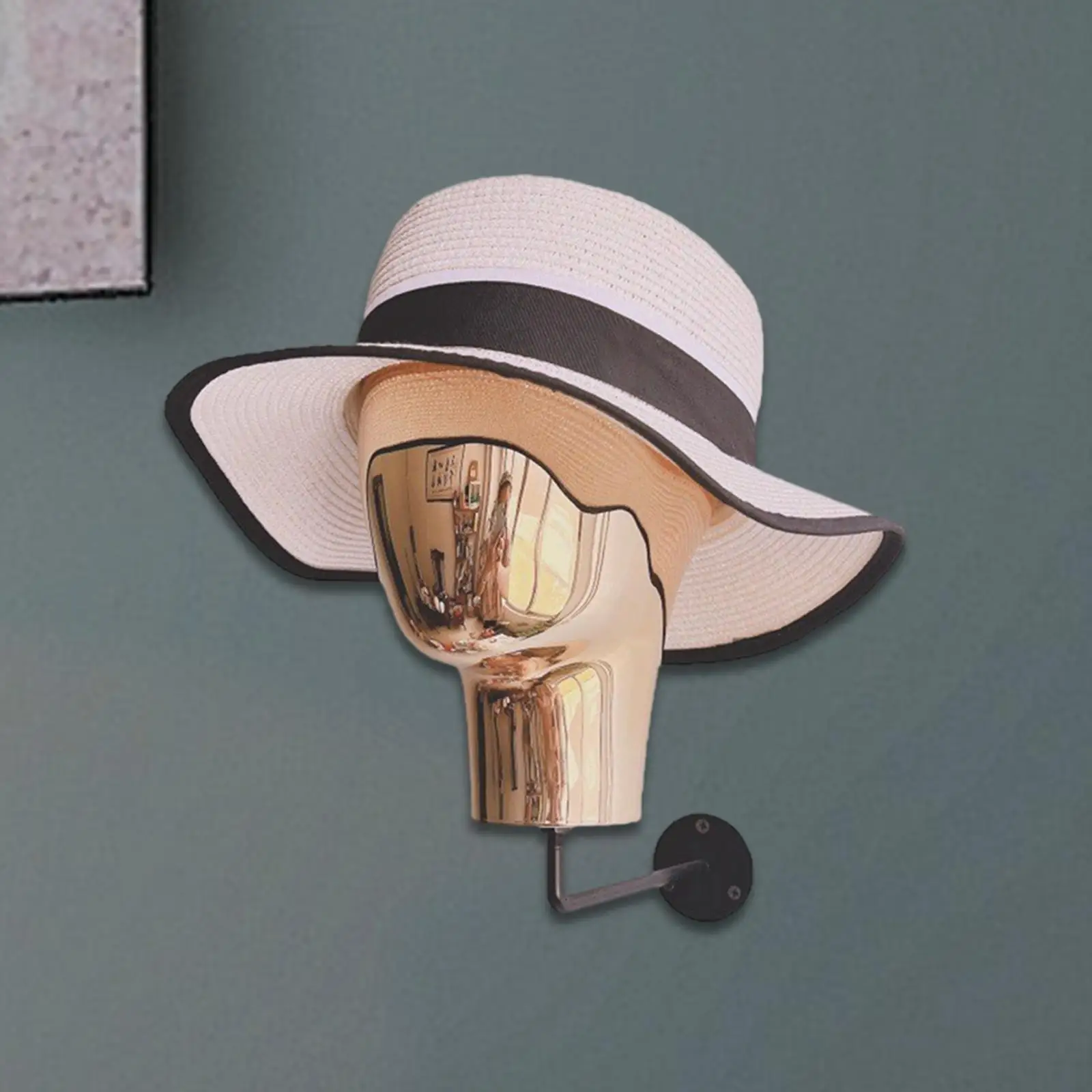 Wall Mounted Mannequin Head Wig Display Model Detachable Multipurpose Hat Display Stand for Hairpieces Headdress Salon Shop