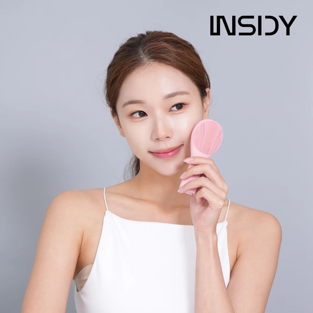 INSIDY Portable home rechargeable vibration silicone cleanzer with Fiji removal skin care electric cleansing beauty device ICB-120