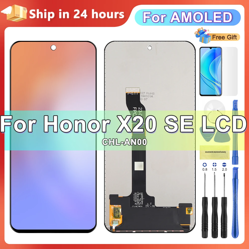 

6.6'' Original For Huawei Honor X20 SE CHL-AN00 LCD Display Touch Screen Digitizer Assembly For Honor X20SE Screen Replacement