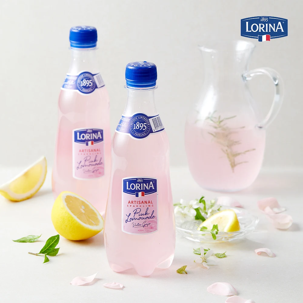 Lorina Sparkling Pink lemonade carbonated drink 420ml x 12 plastic bottles