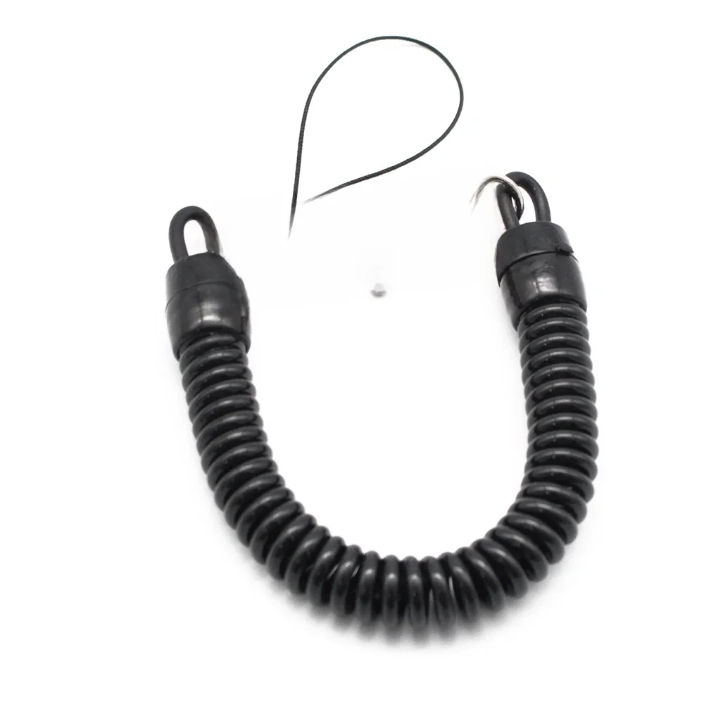 OPPOHERE Plastikowy czarny wysuwany brelok do kluczy Spiral Stretch Chain Brelok do kluczy dla mężczyzn i kobiet Brelok do kluczy Prezenty — zdjęcie 2