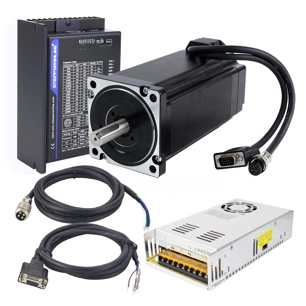 STEPPERONLINE 1 Axis Nema 34 12Nm Closed Loop Stappenmotor Kit Hybird Servo Driver CL86T 86 2 Fase Nema34 Stappenmotor - afbeelding 2