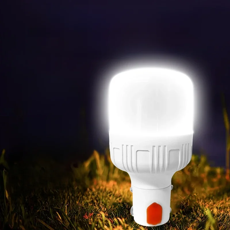 Ampoules LED rechargeables par USB pour l'extérieur, haute luminosité, lumière de secours, crochet, camping, pêche, lanterne portable, veilleuses
