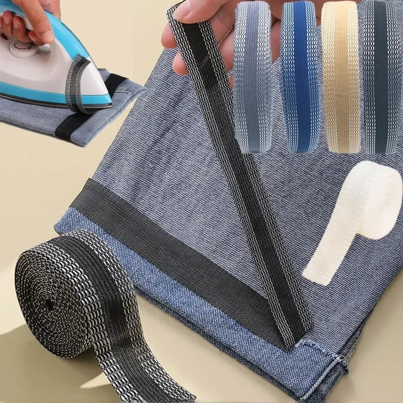 1/2/3/5M pantalon bord raccourci auto-adhésif pantalon bouche pâte fer-sur ourlet bande pantalon tissu fusion ourlet ruban repassage couture ruban