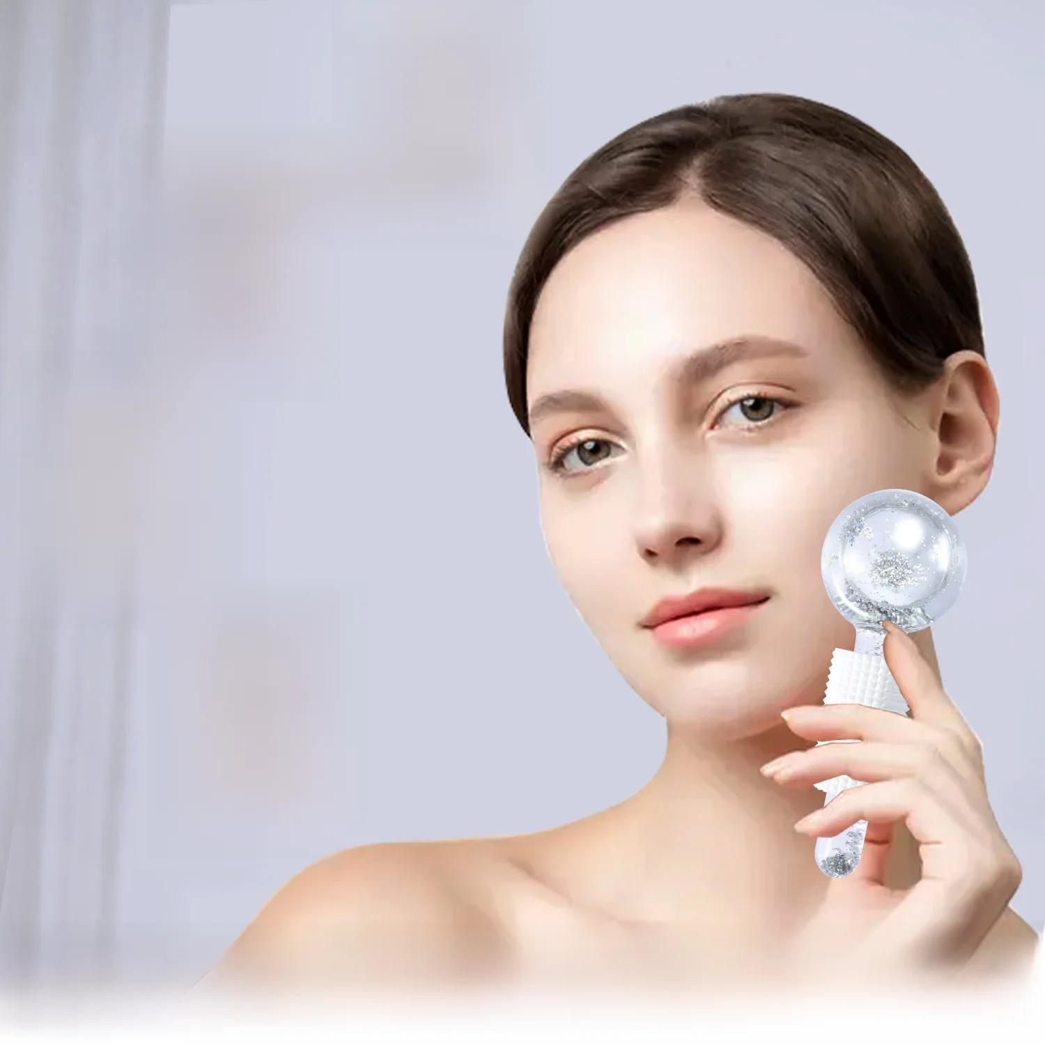 2024 Nowy hokej na lodzie - Komercyjny salon kosmetyczny leczenie lodem twarz - Damska szklana kula do masażu - piłka kosmetyczna - piłka z falą lodową — zdjęcie 2