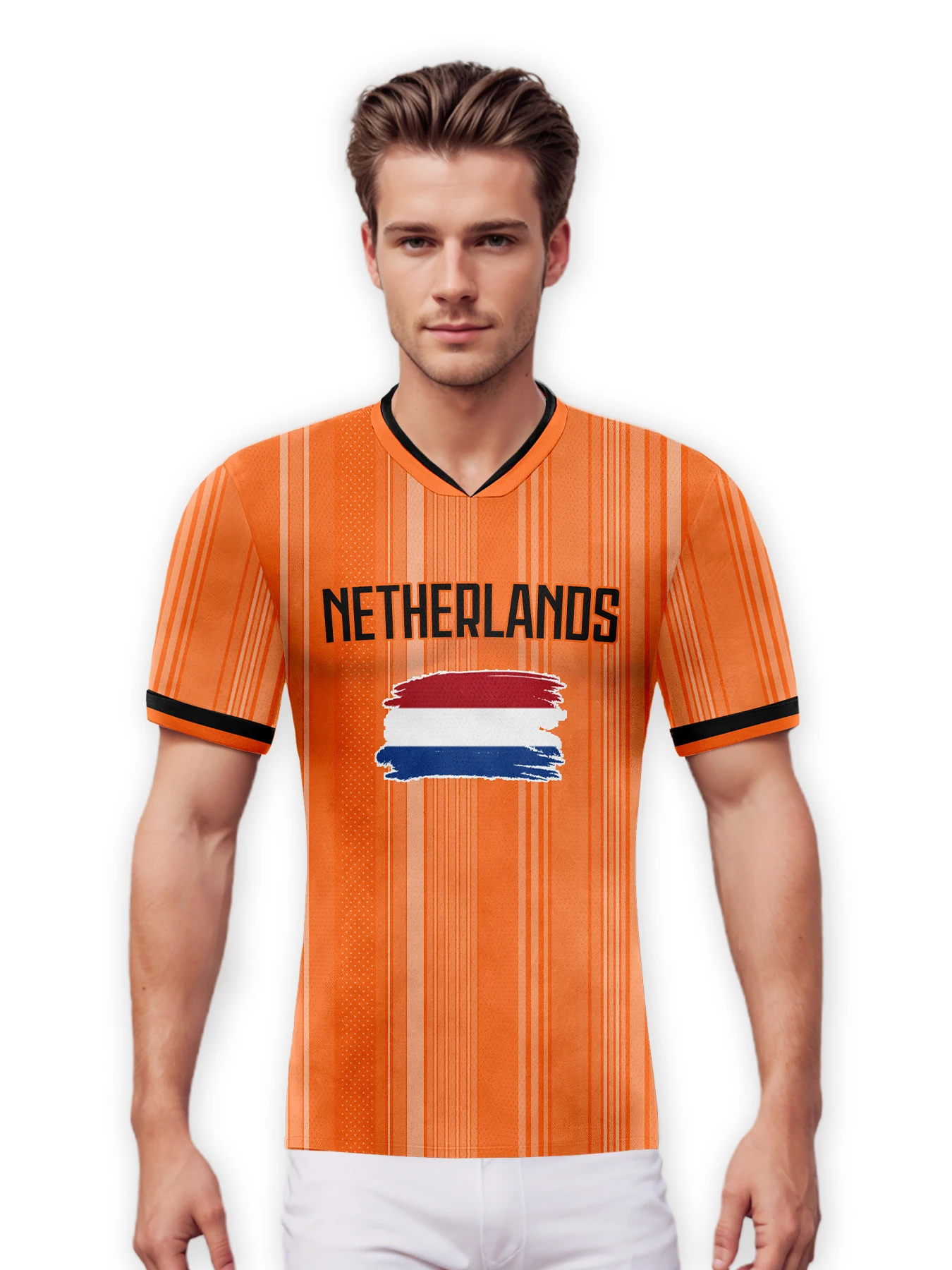 Custom Netherlands Soccer Jersey Personalized Soccer Shirt with Name & Number Team Football Jerseys Soccer Lover Gifts for Fan