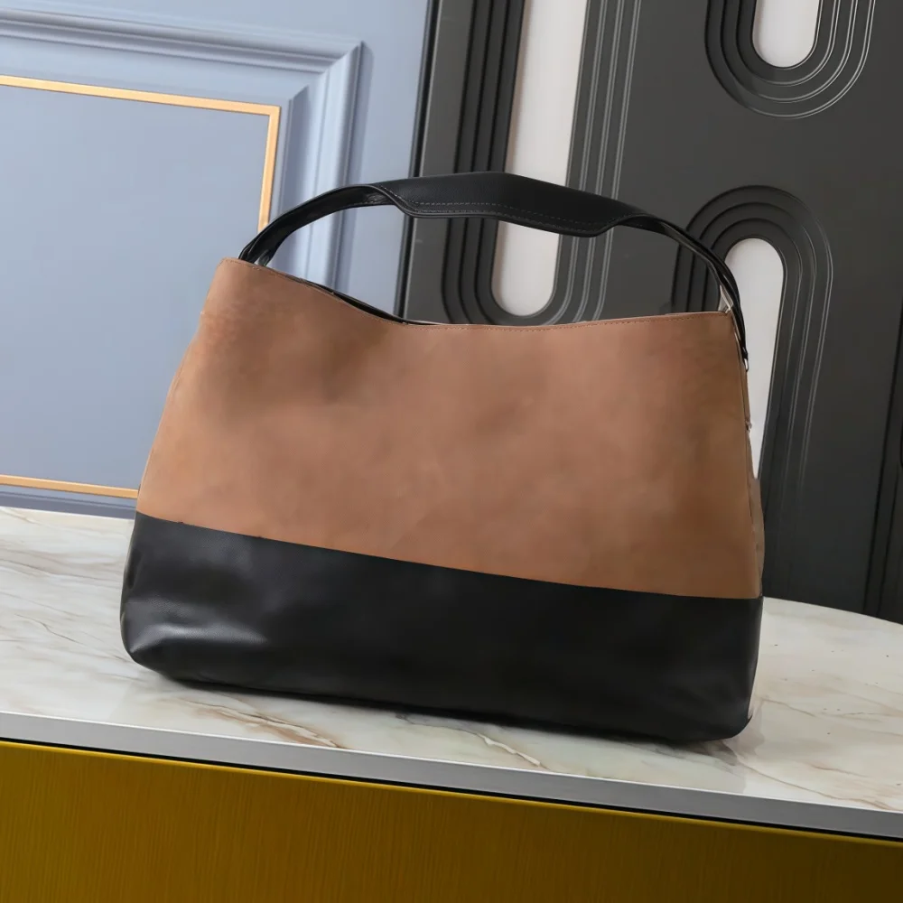 

2026 New Women's Handbag/Crossbody Bag, Large Capacity, Nine Colors Available, Deep Brown and Black, 36-24-12cm