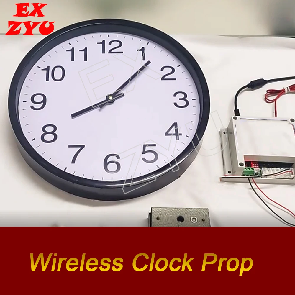 Escape Room Props Wireless Clock Prop for Real Life Game Stir the Clock to correct time to unlock the Chamber Room Customized