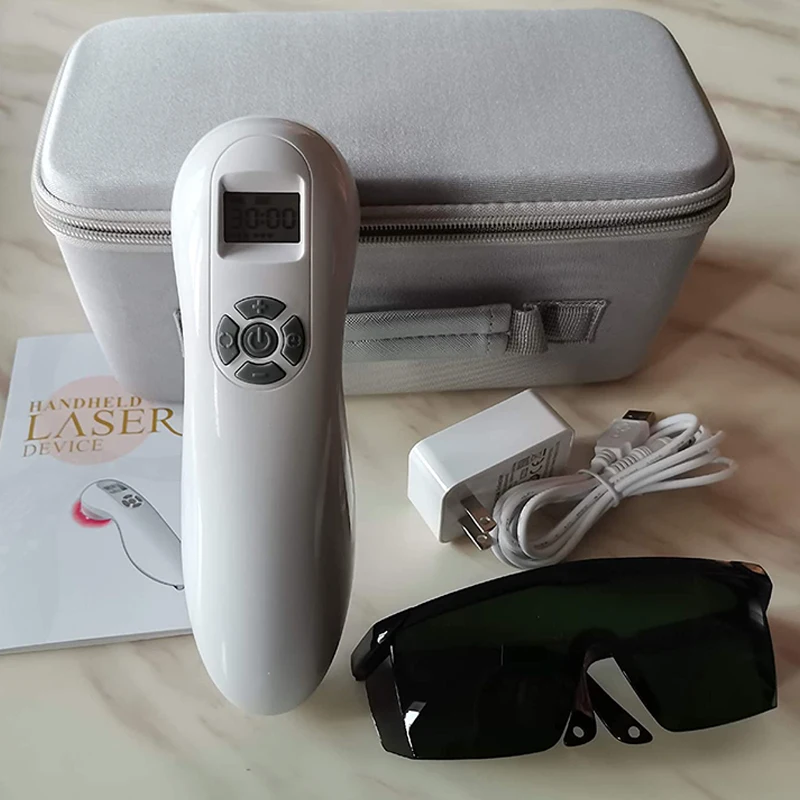 Portable Handheld Cold Laser Light Therapy Device With Pulse Setting 808nm 650nm Laser Diodes Treat Acute Chronic Pain