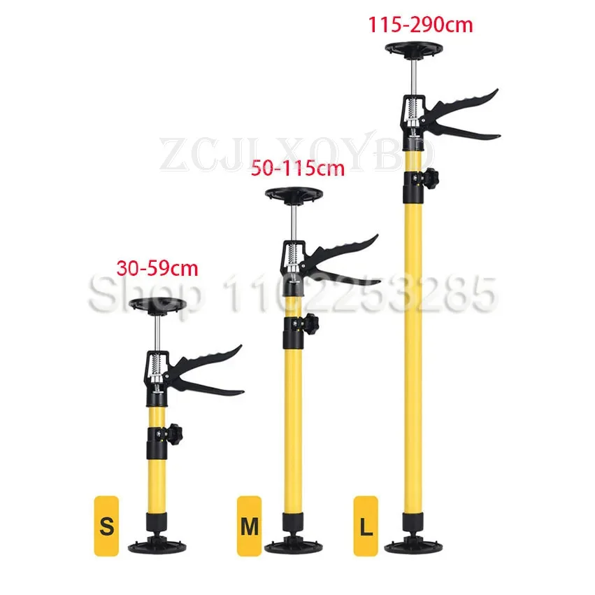 115-290cm Labor-Saving Telescopic Steel Support Rod Third Hand Cabinet Jacks Drywall Construction Tool New Hand Lifting Tool