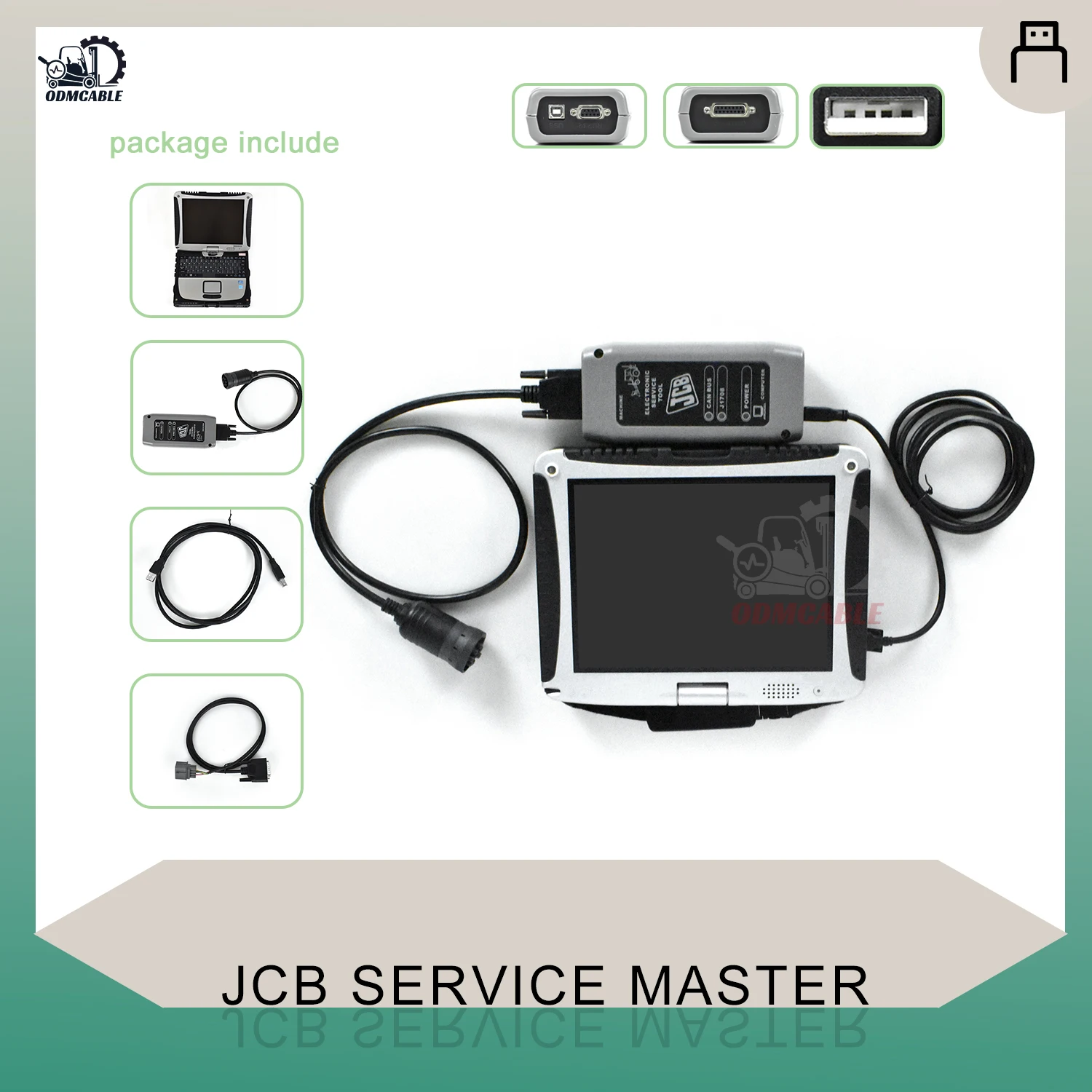 

Electronic Service Master For Jcb 1.73.3 Kit Jcb With Spp Can Bus j1708 Diagnostic Scanner Tool + CF19 laptop