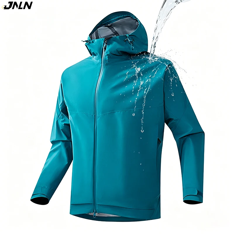 

JNLN Ultra-Lightweight Waterproof Jacket Men Women Hiking Trekking Climbing Windbreaker Heat-Sealed Seams Enhanced Rain Coat