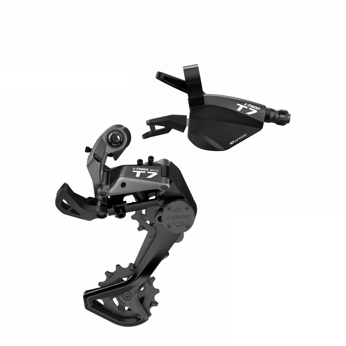 AliExpress LTWOO T7 1x10 Speed Two Way Release Shifter + Stabilize Damping Rear Derailleur Cage length 82mm, 10s