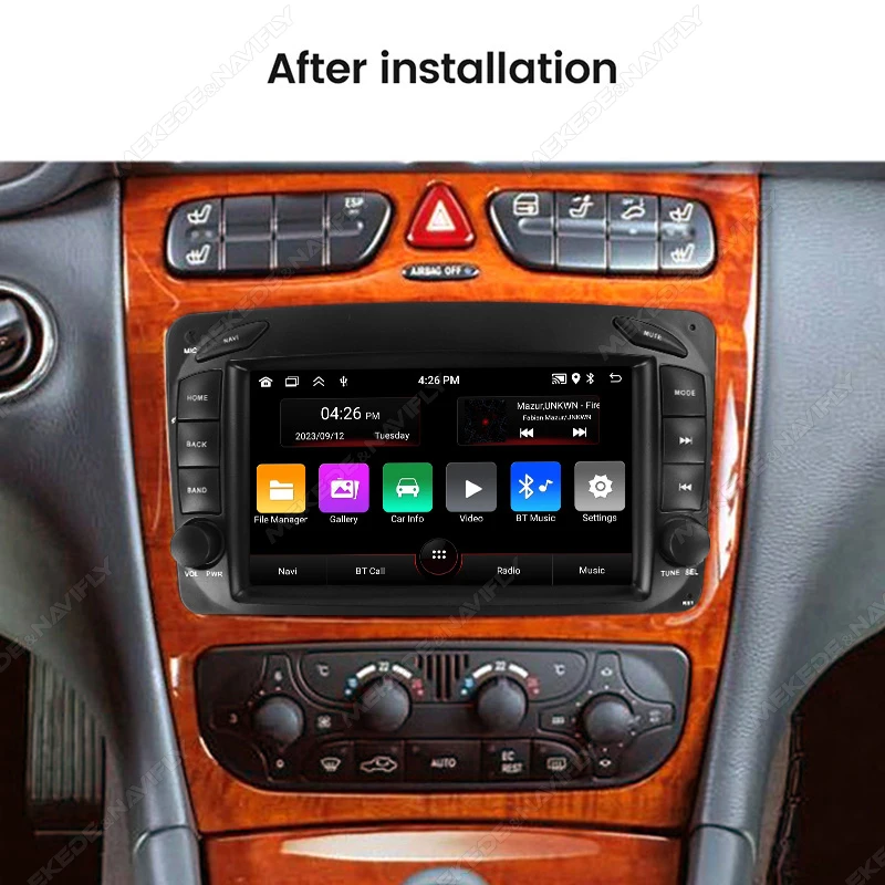 Android 13 USB Android Auto Wireless  CarPlay Auto Multimedia Player Radio For Mercedes Benz CLK W209 W203 W463 W168 GSP BT