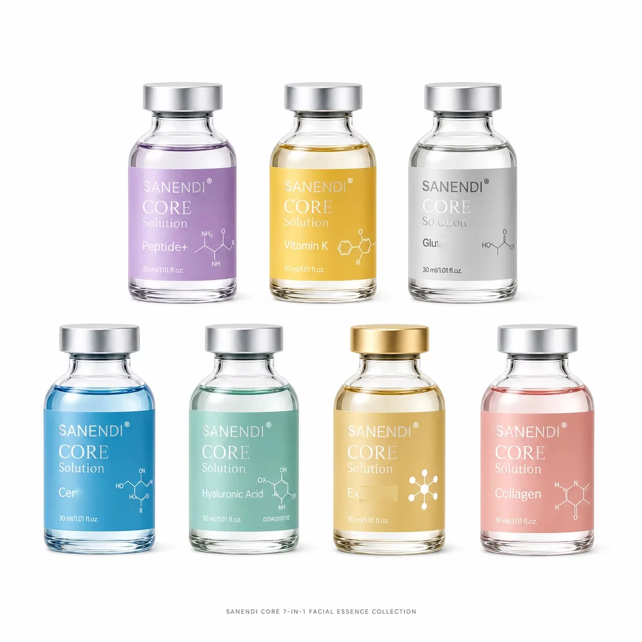 Sanendi Peptide Facial Skin Booster Hydrate Collagen Serum Hyaluronic Acid Korean Skin Care Youth Skin Face Care Essence