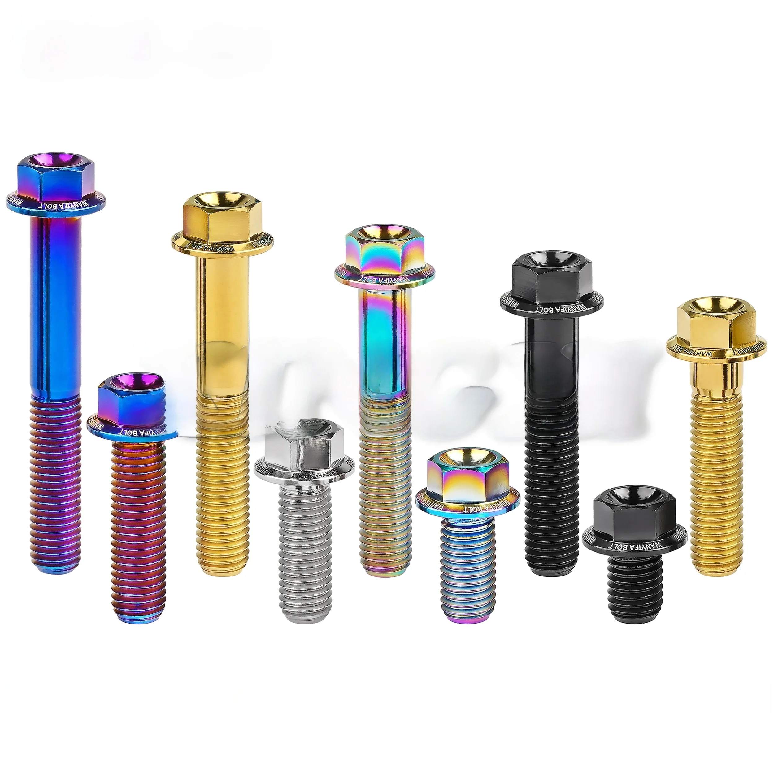 AliExpress NONE Xingxi Titanium Bolt M7 Length 10 15 20 25 30 35 40 45 50mm Pitch 1.0mm Hex Flange Head Screws For Bicycle Motorcycle