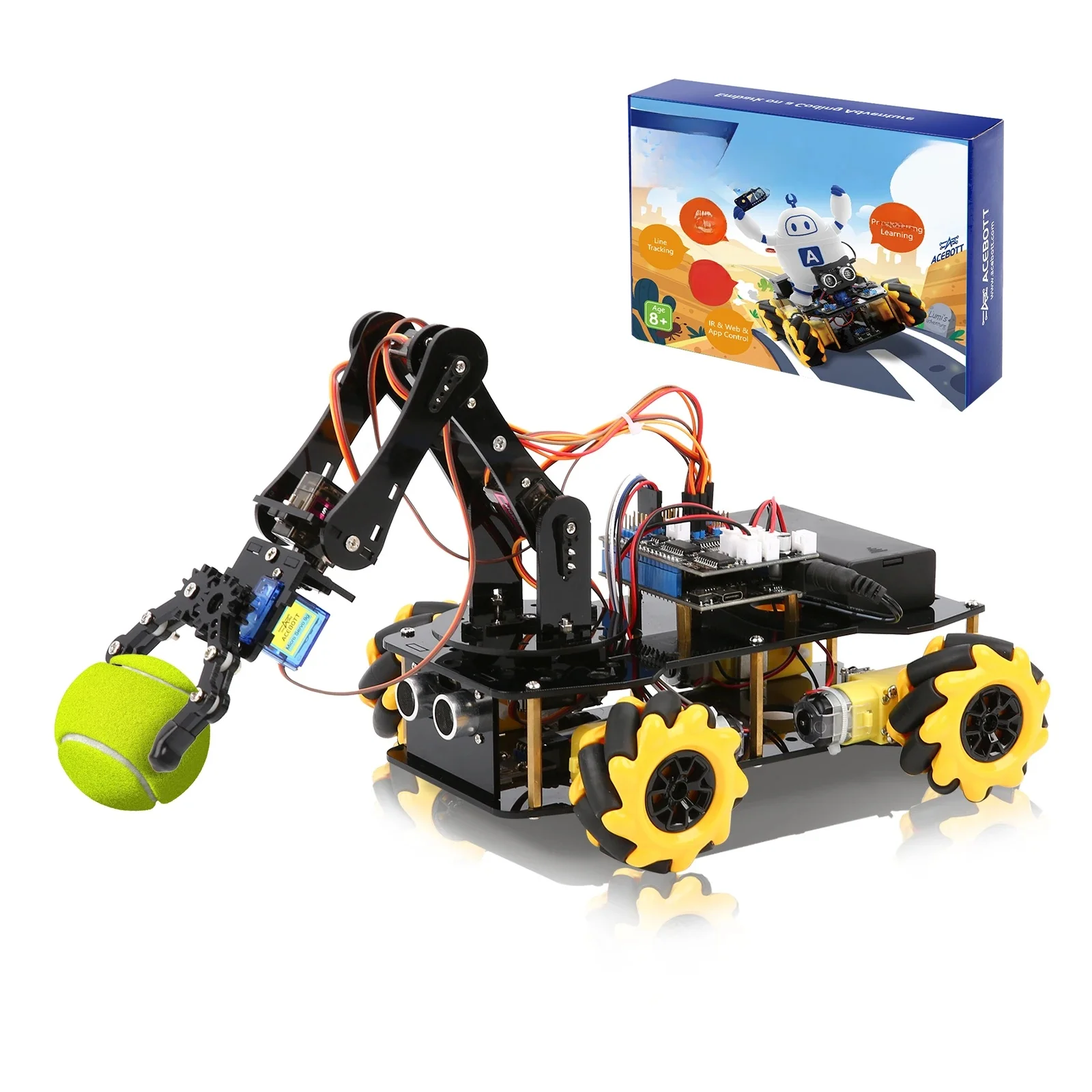 Zestaw Prezentowy na Boże Narodzenie i Nowy Rok: Inteligentny Robot Ręczny, Samochód 4WD Sterowany Pilotem, do Programowania w Arduino IDE, Zestaw Edukacyjny STEM do Kodowania — zdjęcie produktu 7
