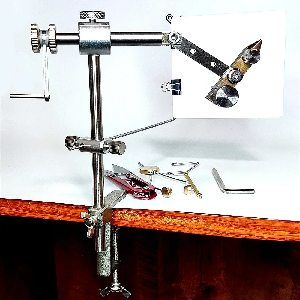 Outil d'attache de mouche rotatif à 360 degrés, outil de fabrication d'appâts de mouche, étau d'attache de mouche pour la fabrication de leurre de pêche au truite et au saumon 1 pièce