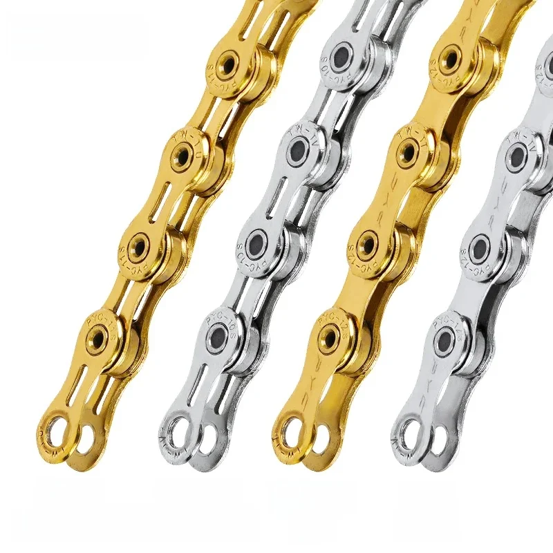 AliExpress NONE PYC 10 11 12 Speed Chain Ultra Lightweight MTB Road Bike Quick Link Chain fit Road E-Bike for Shimano/SRAM Bicycle Parts