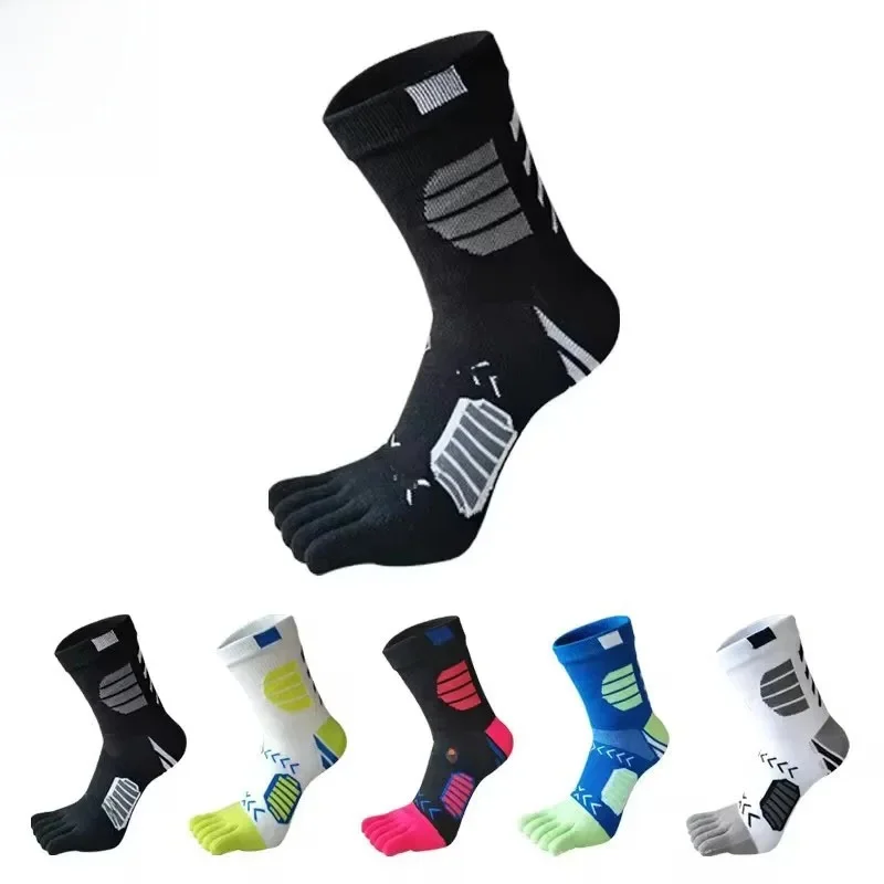 AliExpress VERIDICAL 1/5 Pairs Sport Toe Socks Compression Cotton Sweat-Absorbing Deodorant Bike Marathon Fitness Outdoor Basketball 5 Finger Socks