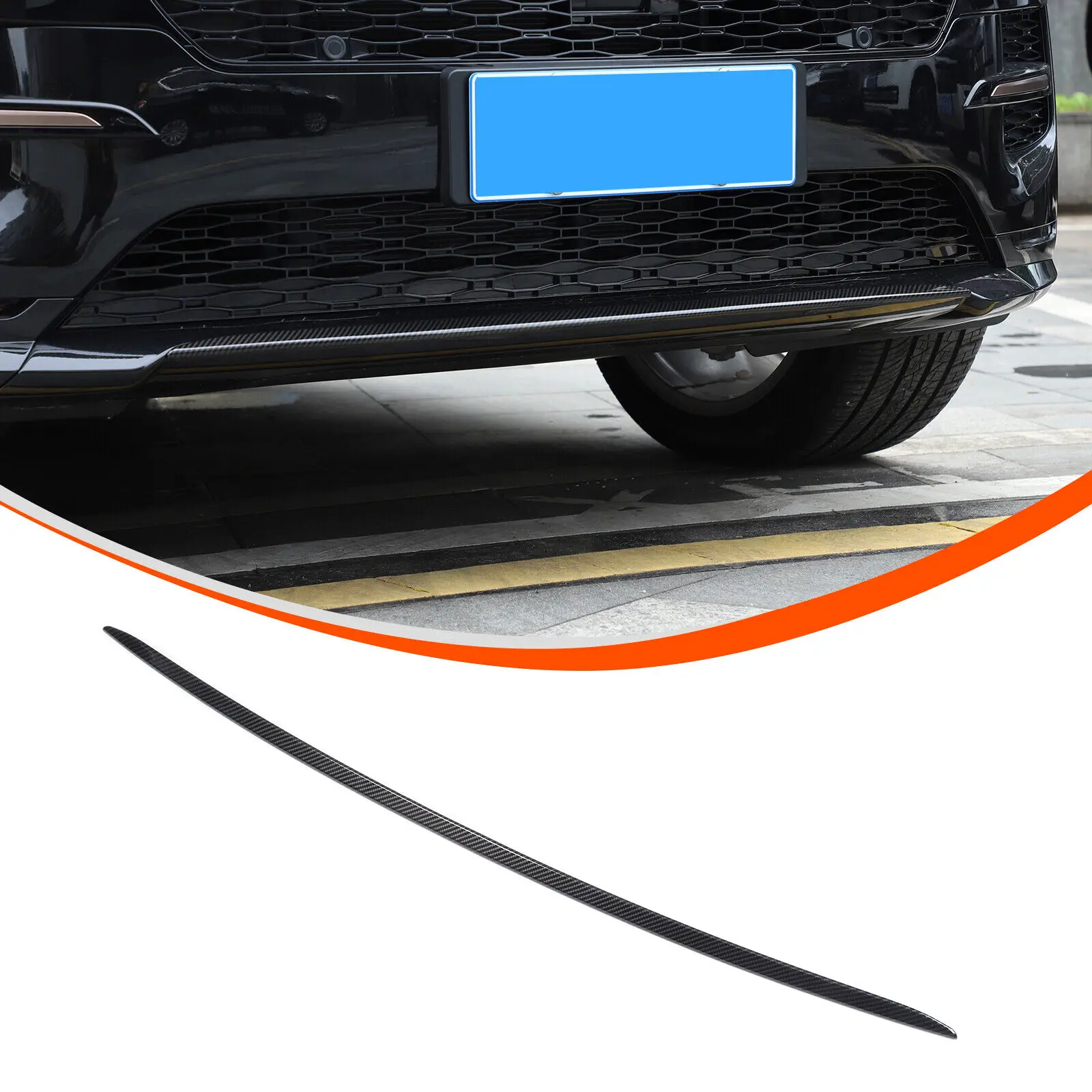

Carbon Style Car Front Bumper Lower Strip Trim Decorative Molding Kit For Range Rover Sports 2023+ (Not Applicable To S Version)
