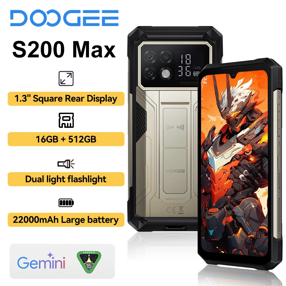 DOOGEE S200 Max Rugged Phone 66W Fast Charging 1.32