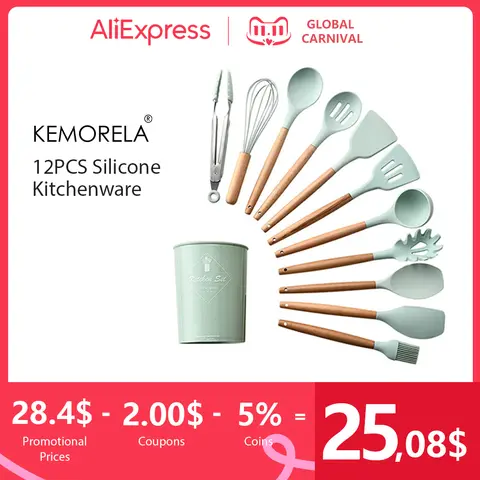 Silicone Kitchen Utensil Set KEMORELA