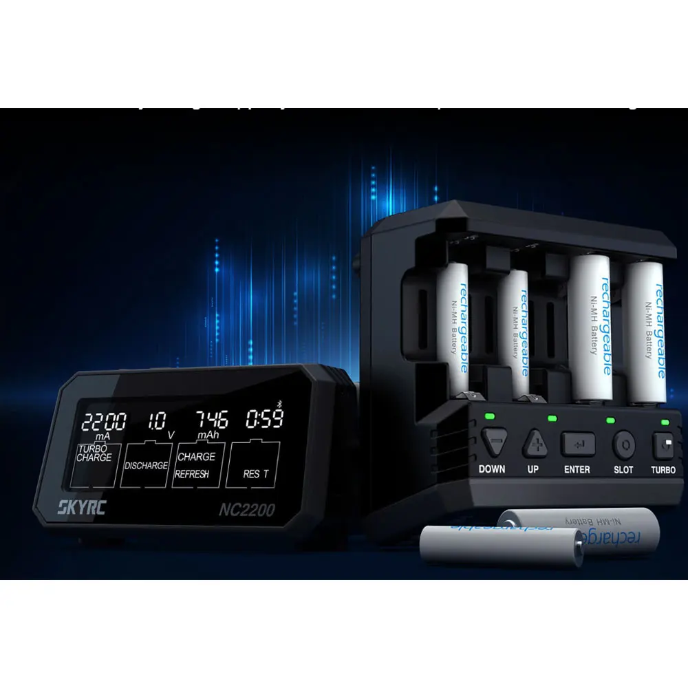 SKYRC-Chargeur de batterie intelligent, aste, universel, BT, LCD, AA, AAA, Nimh, MC3000, NC2500 Pro, NC2200
