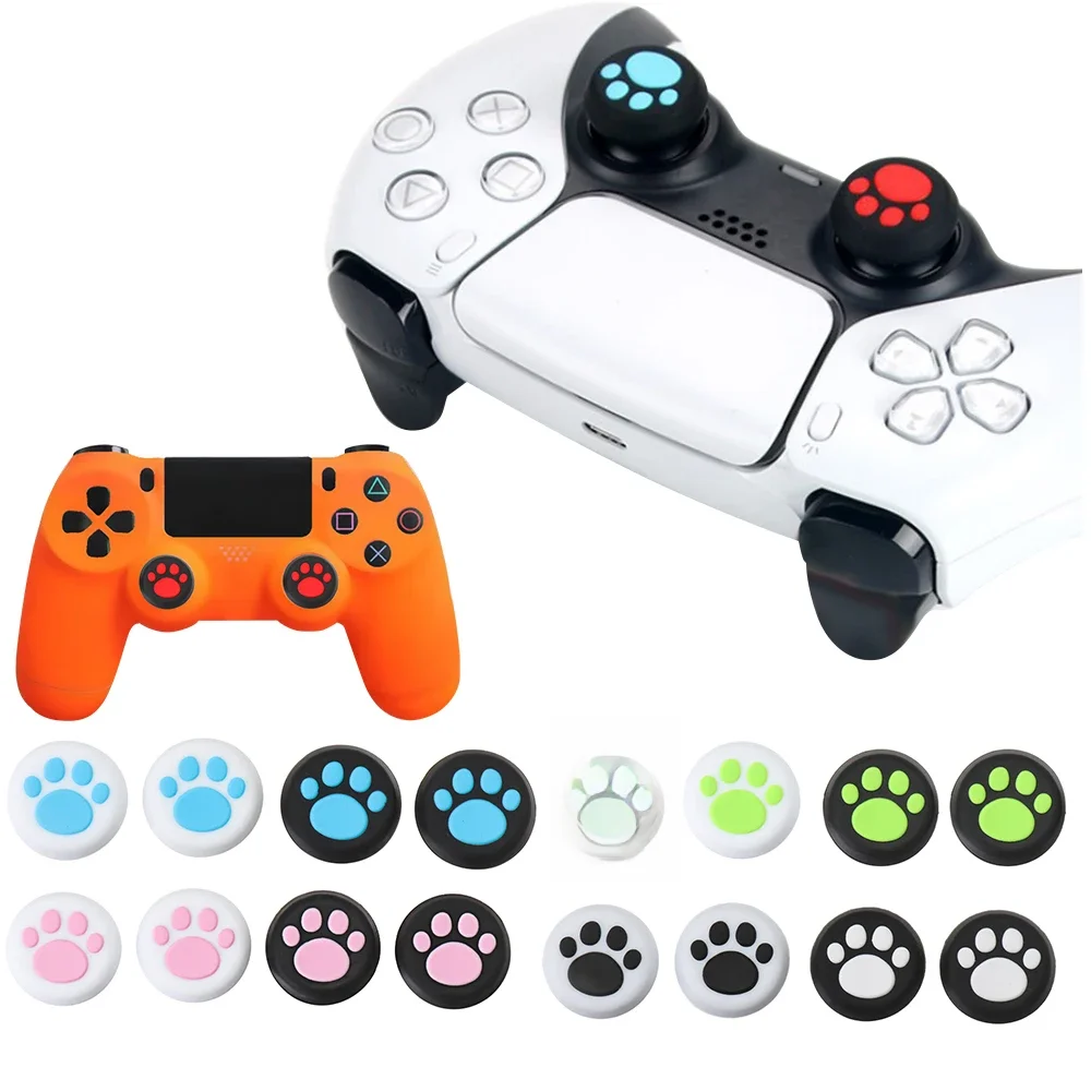 Poignées de pouce analogiques en Silicone, 4 pièces, pour Sony PlayStation 5 PS4 3 Slim Pro, capuchons de contrôleur pour XBox One X S