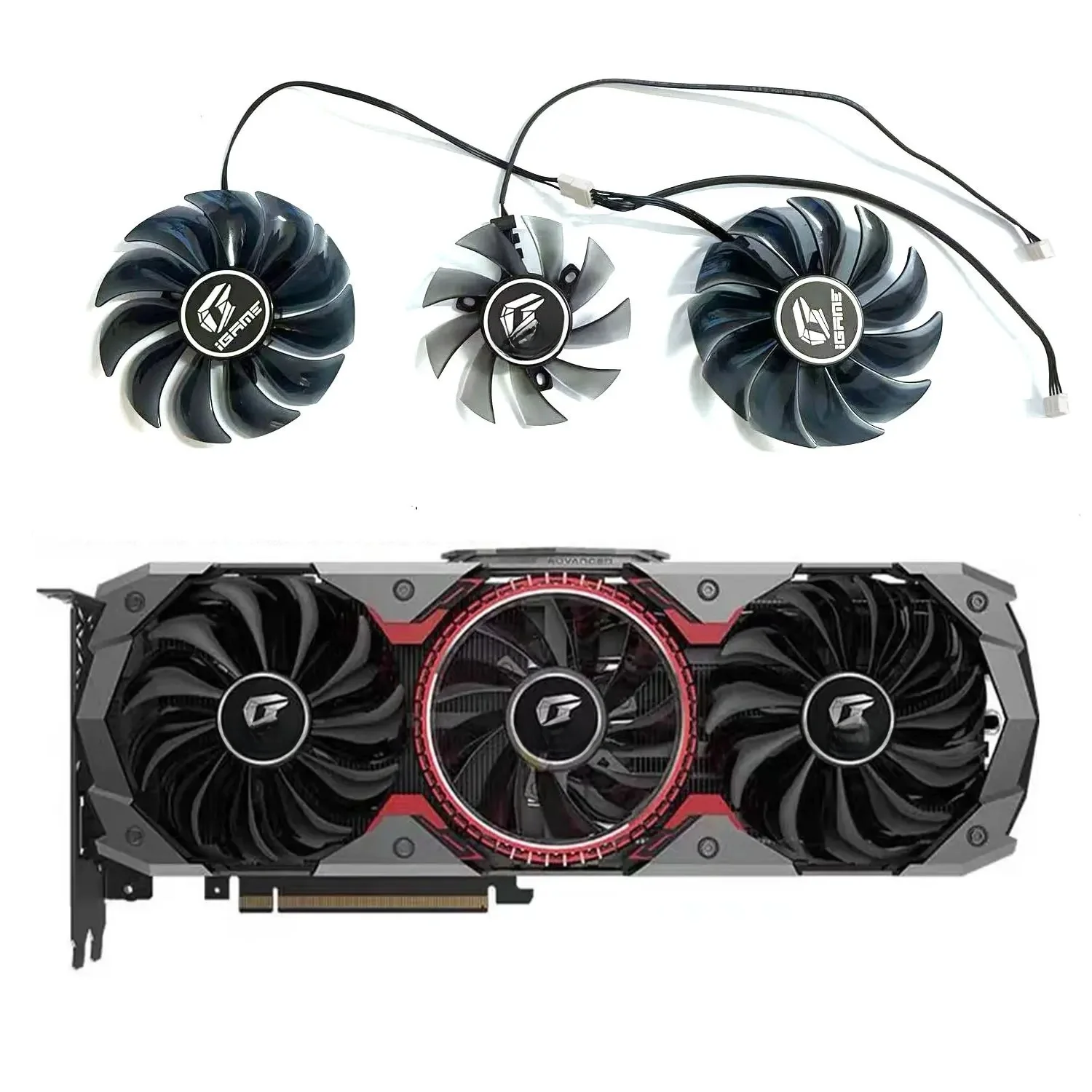 Kolorowy wentylator GPU Colorful IGame GeForce RTX 2080 Ti 2080 2070 2060 GTX 1660 1660Ti 85mm 75mm 4pin PVA080E12R — zdjęcie produktu 7