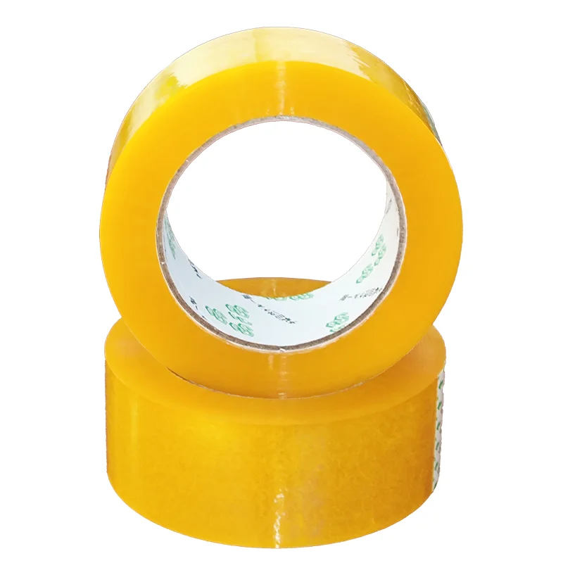 Cinta de embalaje transparente amarilla de 45x20mm, cinta rentable para cajas de sellado de paquetes, embalaje diario para el hogar y la oficina móvil