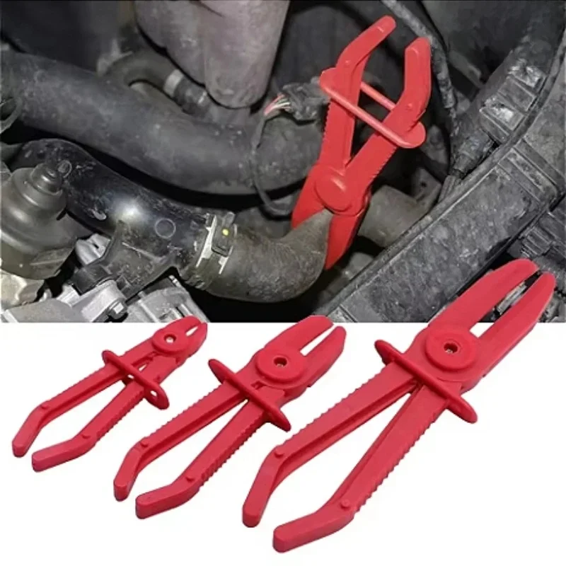 3-teiliges Set Schlauchklemmenzange für Autos, Werkzeug zum Entfernen von Brems-, Kraftstoff- und Wasserleitungs-Klemmen für die Autoreparatur
