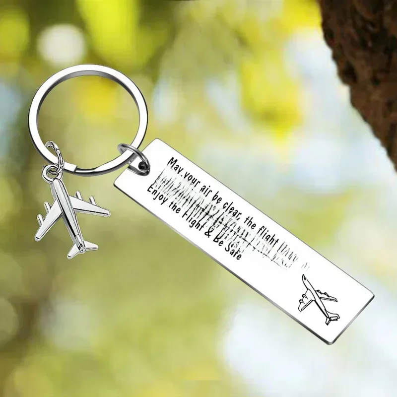 Nouveau cadeau de pilote cadeau d'agent de bord mouche coffre-fort porte-clés pendentif cadeaux de voyage peut votre air être clair avion porte-clés