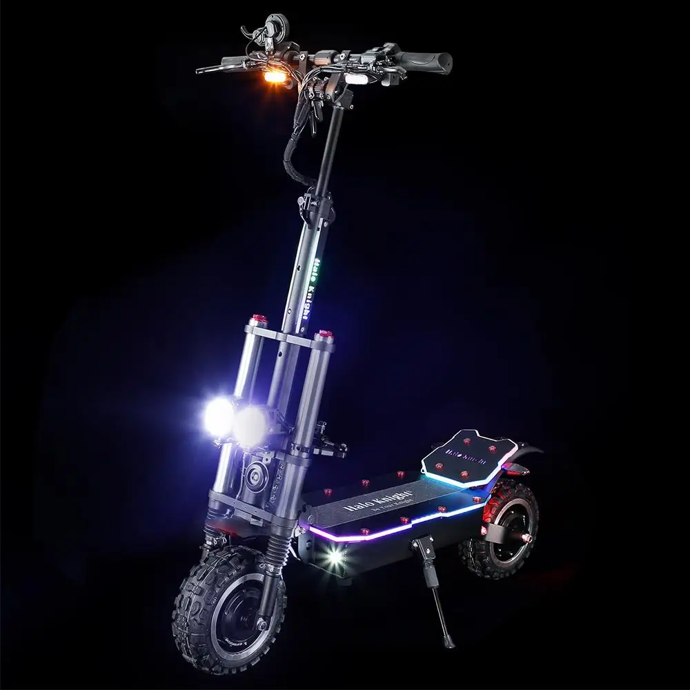 Halo Knight T107 Pro Electric Scooter 11'' Off-road /Road Tire 3000W*2 Dual Motor 95km/h Max Speed 60V 38.4Ah Battery 80km Max