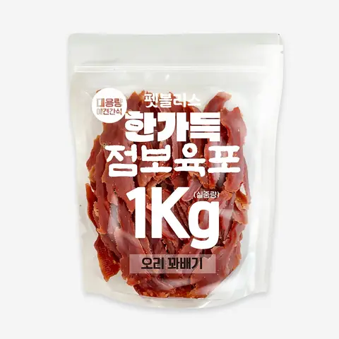 펫블리스 오리꽈배기1kg,강아지간식, 강아지사사미,애견간식,대포장간식,사사미 Best5