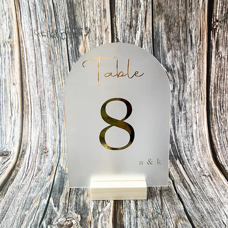 

Матовые акриловые арки для стола, золотые, белые, розовые, искусственные, Индивидуальные Настольные знаки