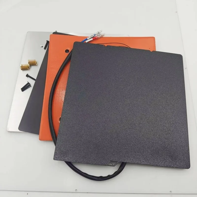 Funssor Anycubic kobra s1/S1C imprimante 3D 8mm alliage d'aluminium CNC plaque de construction de lit chauffant 110/220V Kit de mise à niveau de coussin chauffant en Silicone