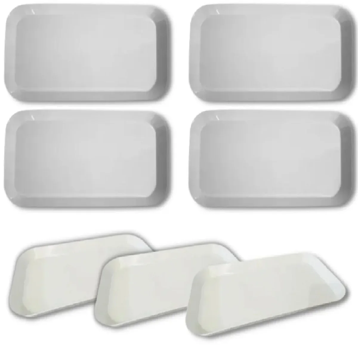 6 Trays Cross Melamine Rectangular Bowl 31x16cm